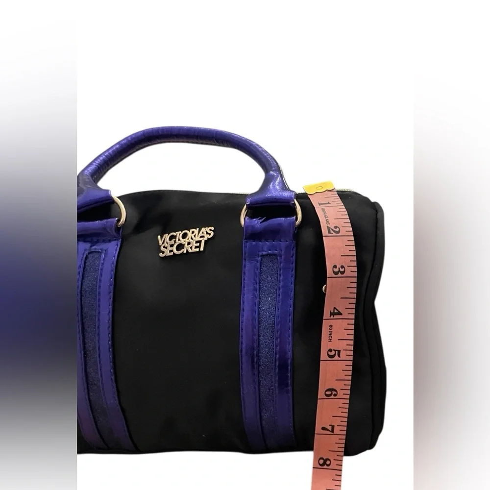 Victoria's Secret Black Satchel with Purple Accents - Picture 3 of 13